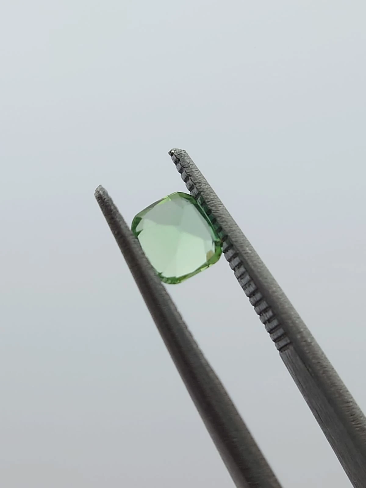 0.45ct Natural Light Seaform Green Tourmaline in Cushion Cut From Afghanistan — view 2